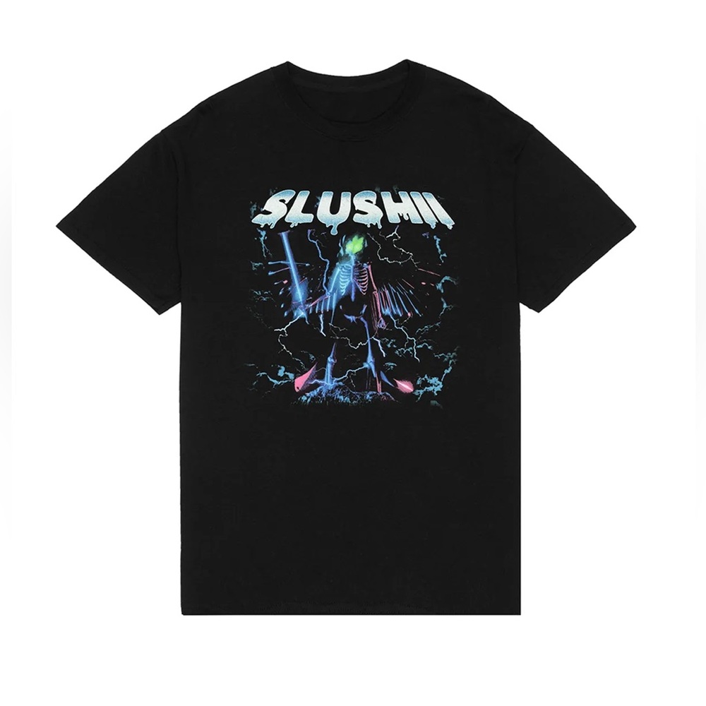 Slushii T-Shirt EDM Distressed Wing Black